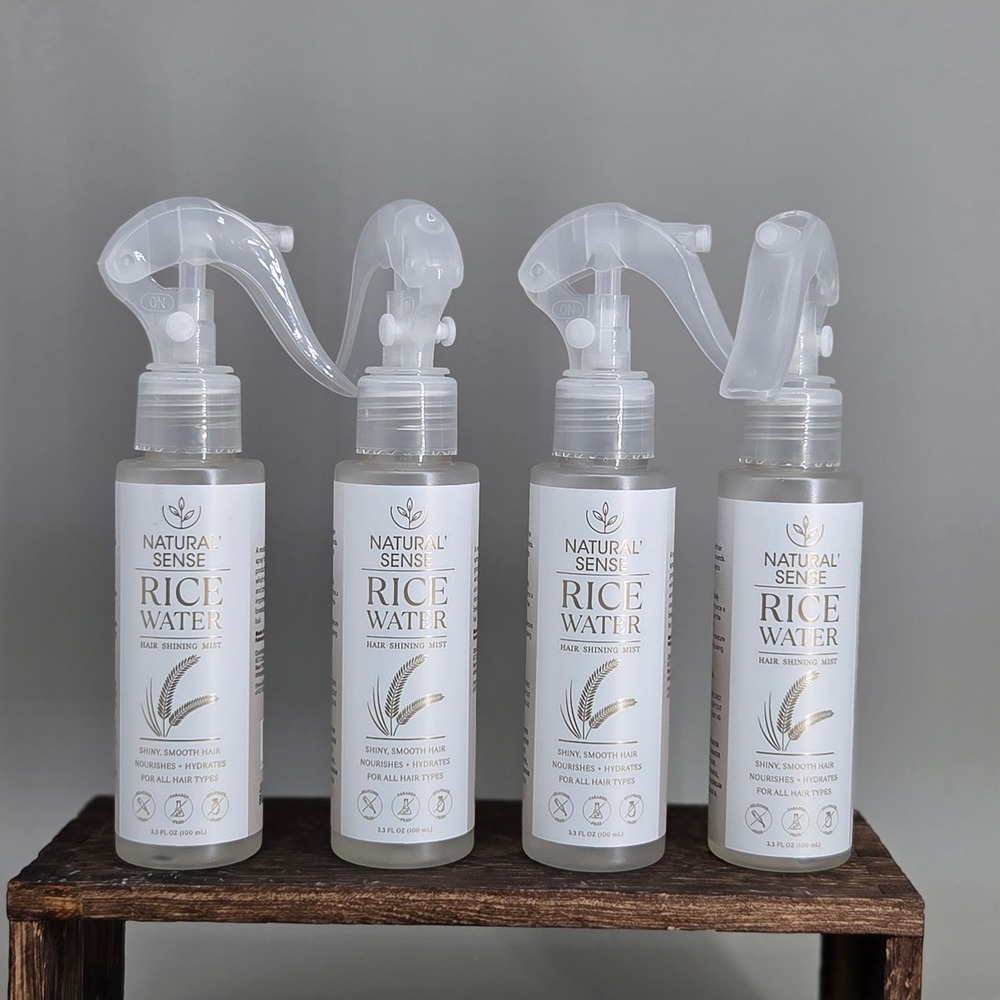 Natural Sense Rice Water Hair Shining Mist  3.3oz 4 Pack Strengthening Shine
